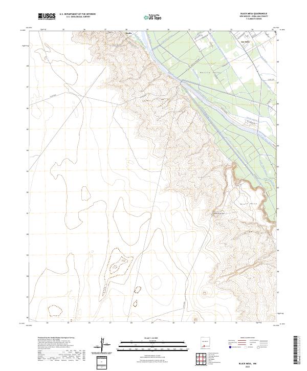 Black Mesa topographic map thumbnail