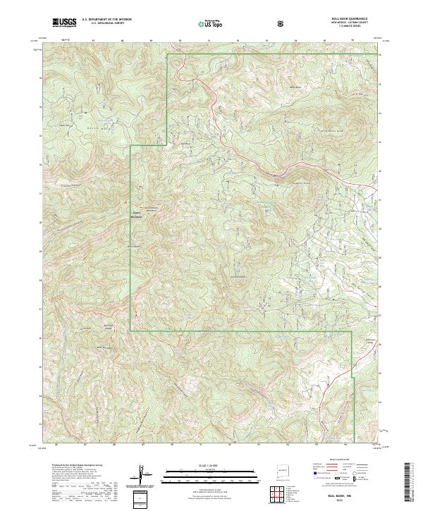 Bull Basin topographic map thumbnail