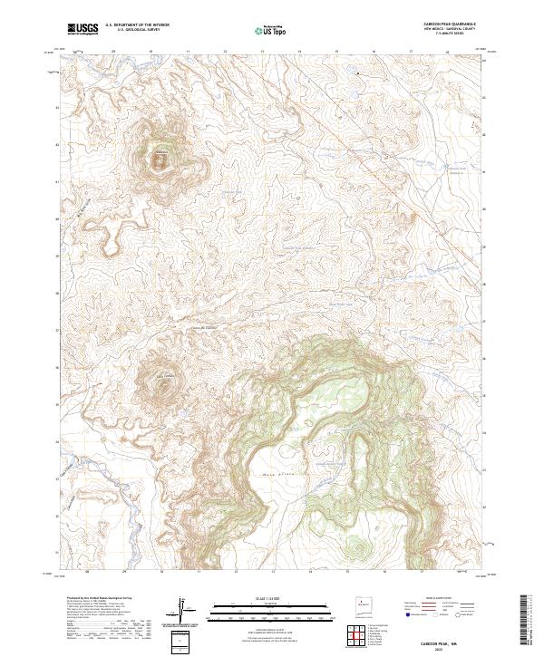 Cabezon Peak topographic map thumbnail