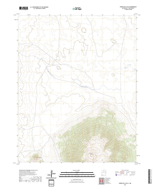 Cerro De La Olla topographic map thumbnail
