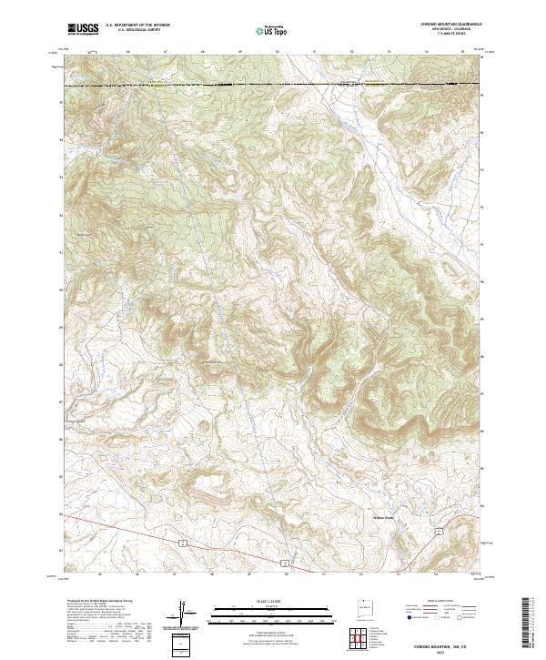 Chromo Mountain topographic map thumbnail