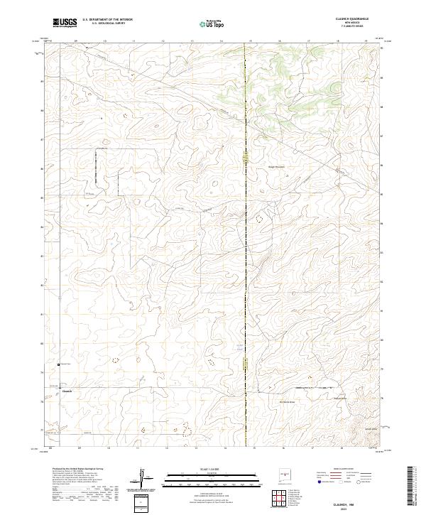 Claunch topographic map thumbnail