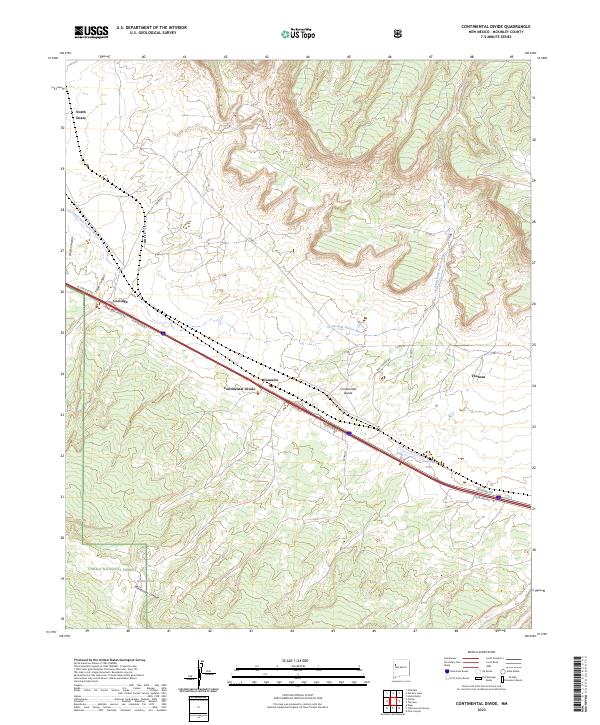 Continental Divide topographic map thumbnail