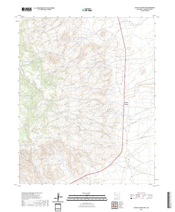 Coyote Canyon NW topographic map thumbnail