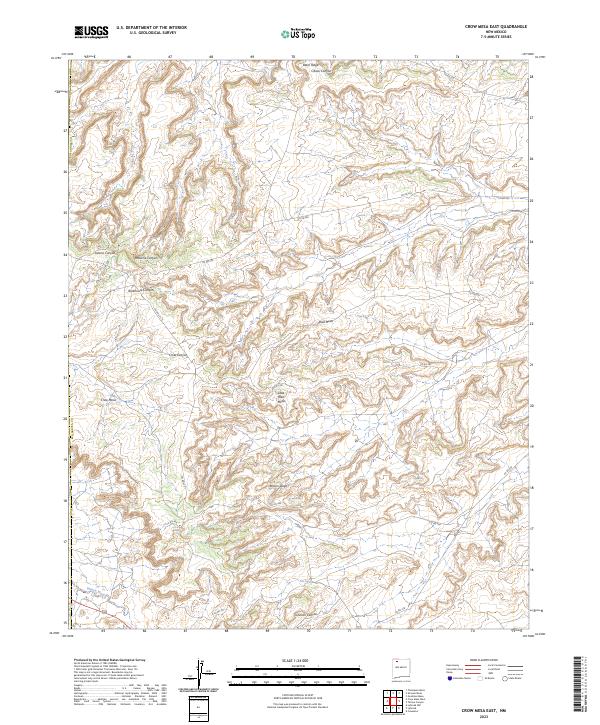Crow Mesa East topographic map thumbnail