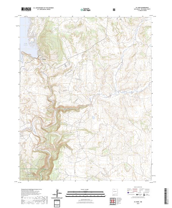 El Vado topographic map thumbnail