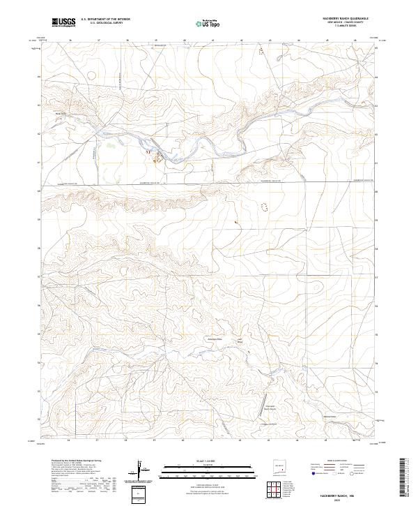 Hackberry Ranch topographic map thumbnail