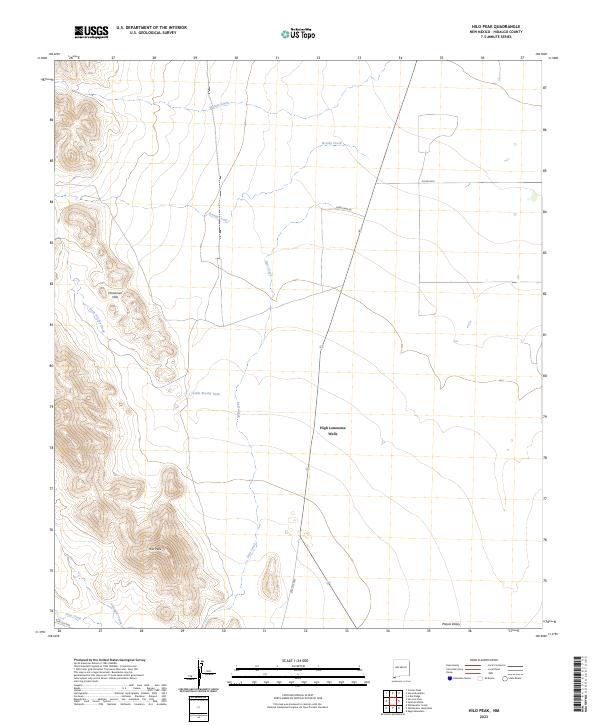 Hilo Peak topographic map thumbnail
