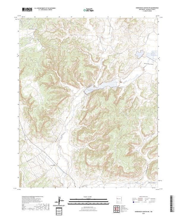 Horsehead Canyon NW topographic map thumbnail