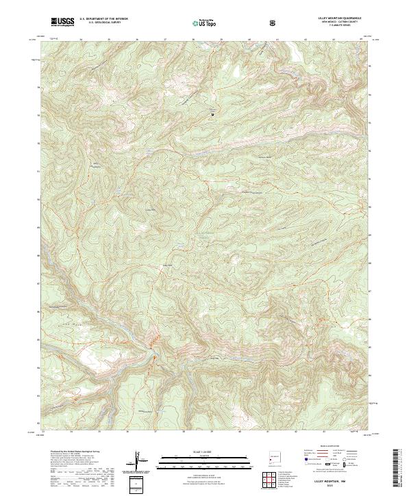 Lilley Mountain topographic map thumbnail