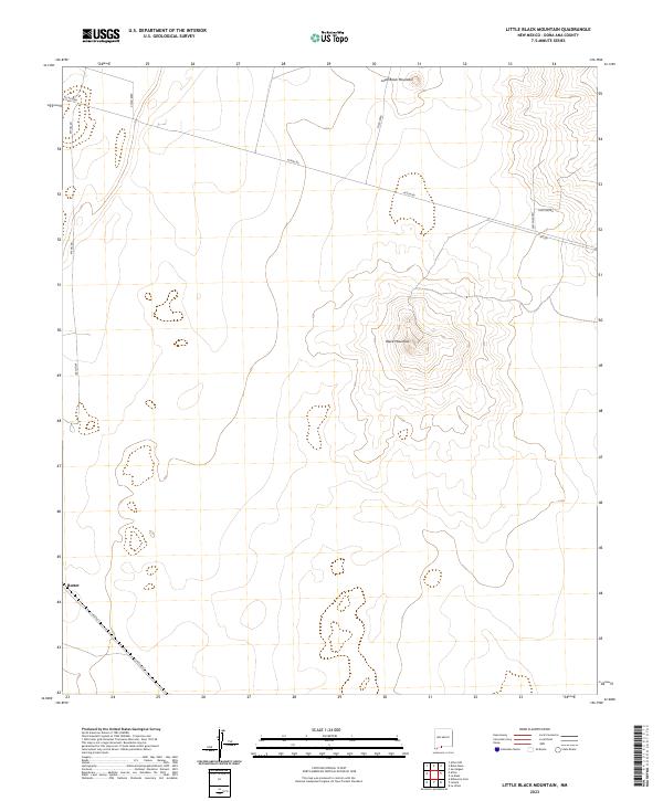 Little Black Mountain topographic map thumbnail