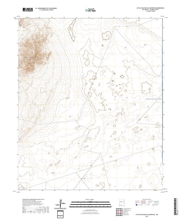 Little San Pascual Mountain topographic map thumbnail