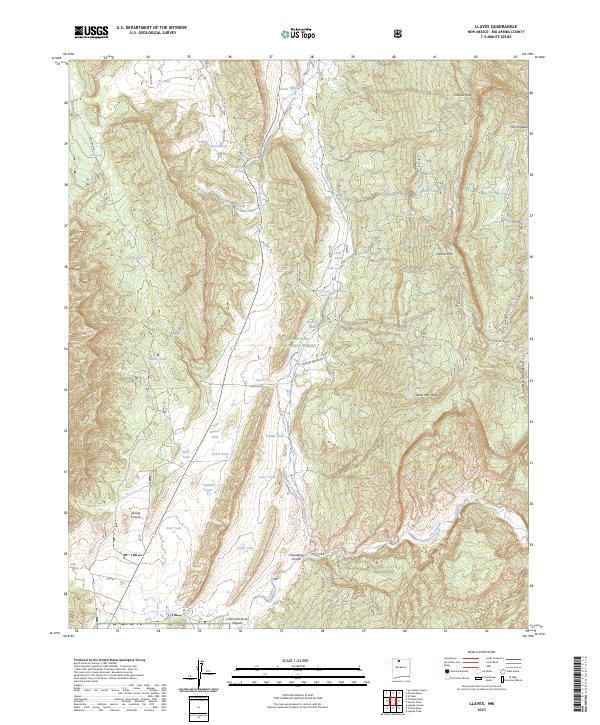 Llaves topographic map thumbnail