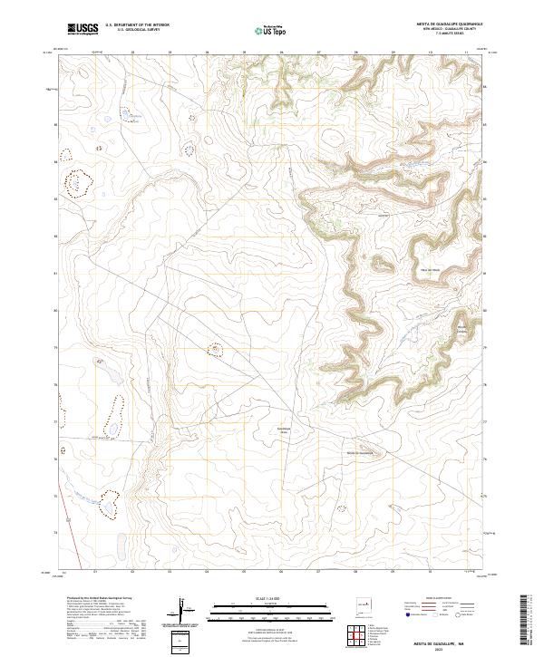 Mesita De Guadalupe topographic map thumbnail