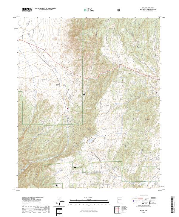 Nogal topographic map thumbnail