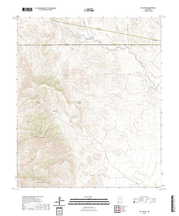 OK Canyon topographic map thumbnail