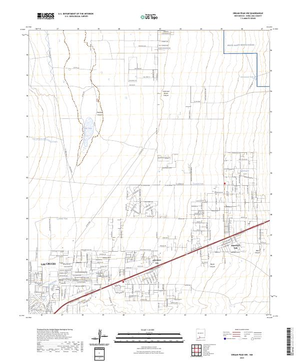 Organ Peak NW topographic map thumbnail