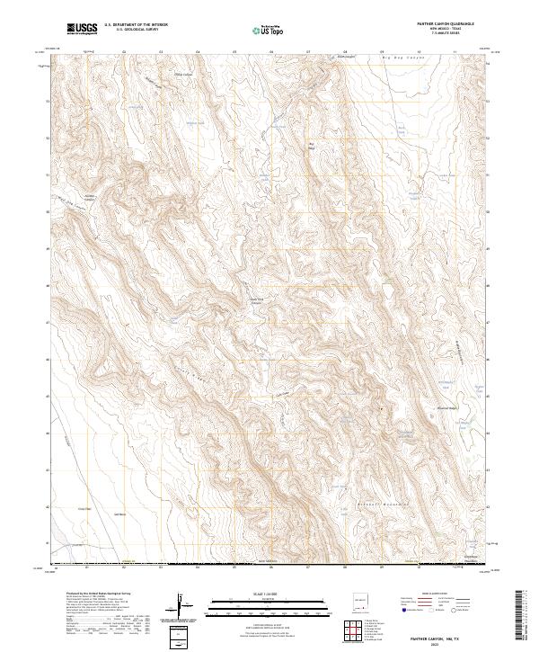 Panther Canyon topographic map thumbnail