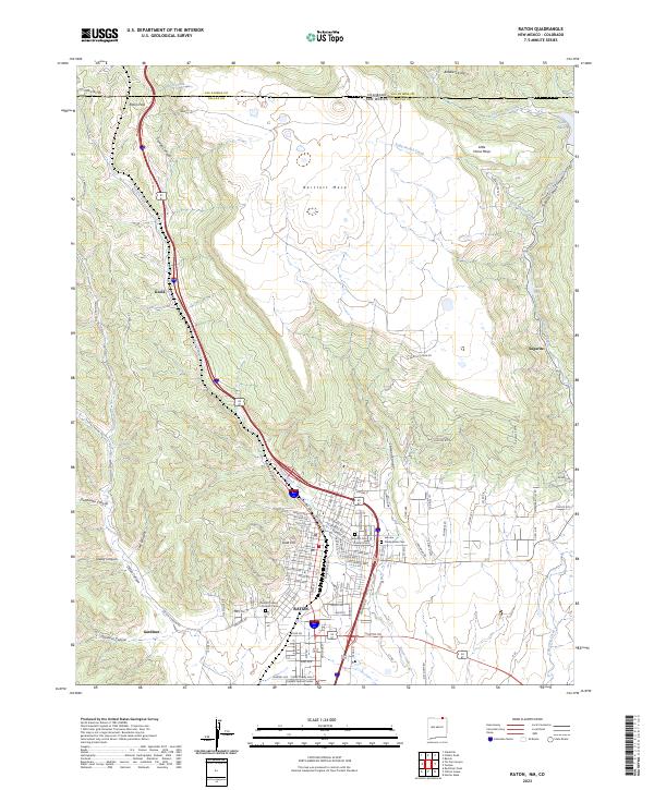 Raton 2023 topographic map thumbnail
