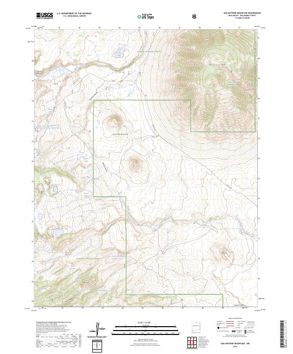 San Antonio Mountain topographic map thumbnail