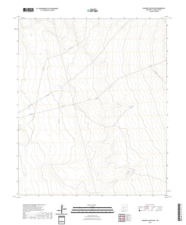 Shannon Canyon NW topographic map thumbnail
