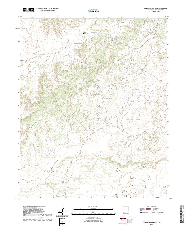 Shoemaker Canyon SE topographic map thumbnail