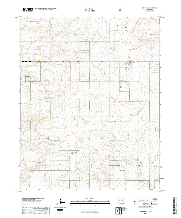 Spear Hills 2023 topographic map thumbnail