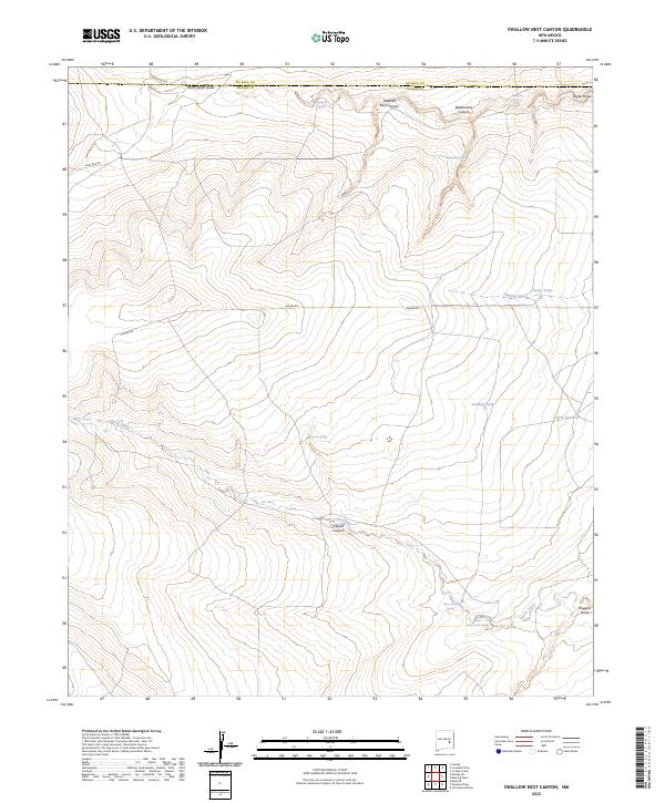 Swallow Nest Canyon topographic map thumbnail