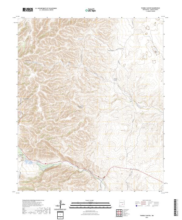 Thimble Canyon 2023 topographic map thumbnail