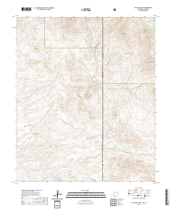 Tillie Hall Peak topographic map thumbnail