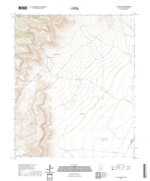 Tip Top Canyon topographic map thumbnail