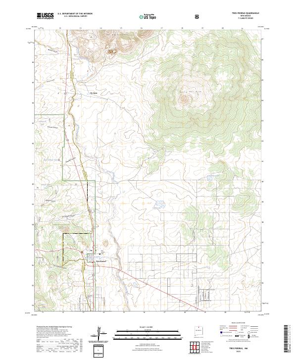 Tres Piedras topographic map thumbnail