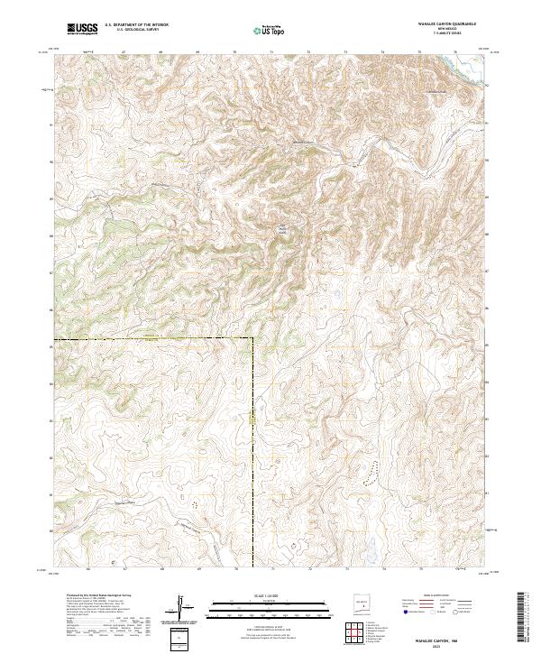 Wahalee Canyon topographic map thumbnail