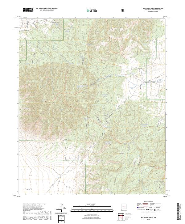 White Oaks South topographic map thumbnail