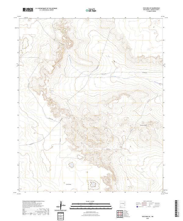 Yeso Mesa SE topographic map thumbnail