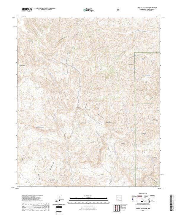 Brushy Mountain topographic map thumbnail