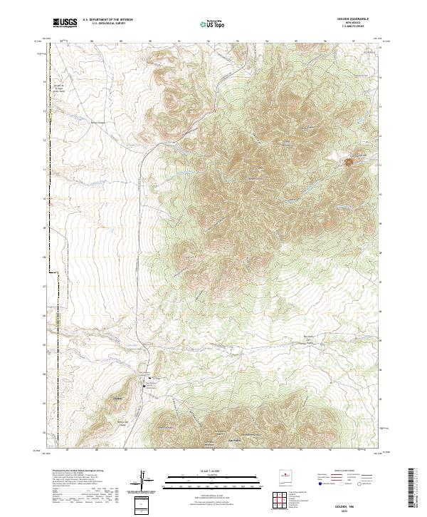 Golden topographic map thumbnail