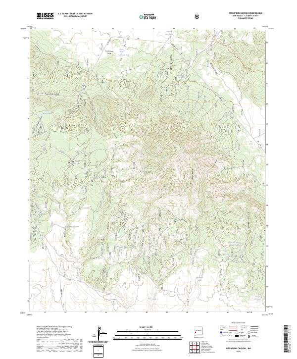 Pitchfork Canyon topographic map thumbnail