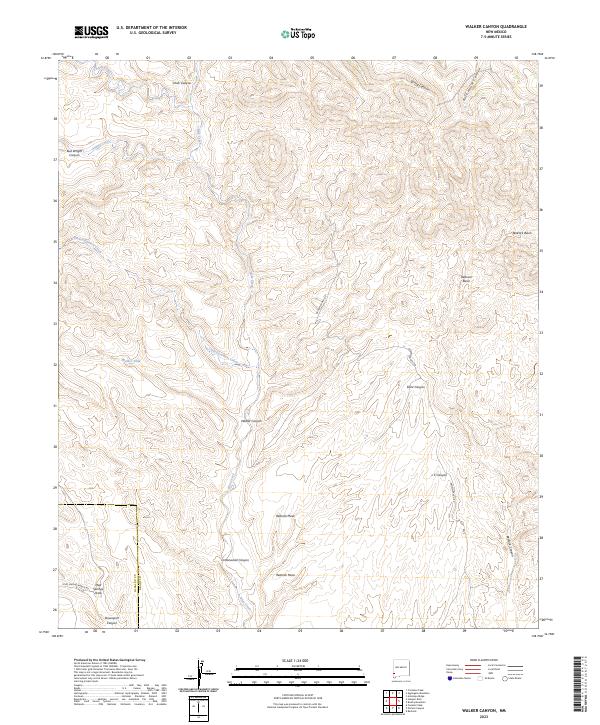 Walker Canyon topographic map thumbnail