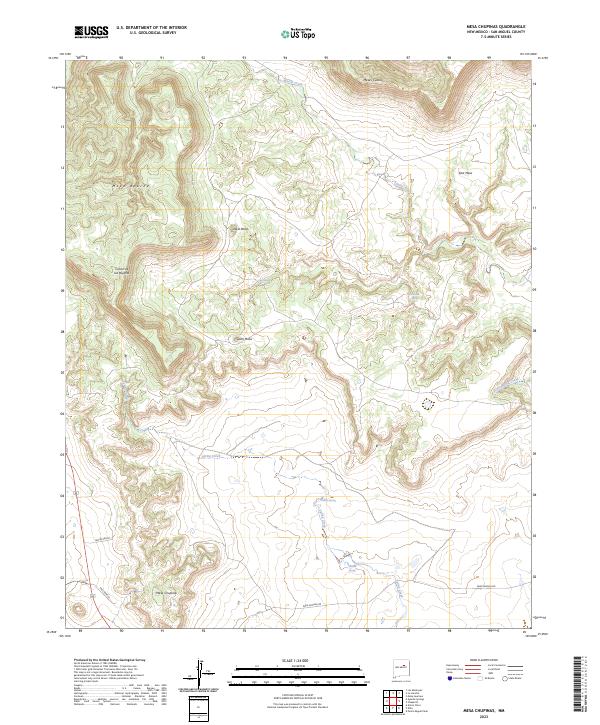 Mesa Chupinas topographic map thumbnail