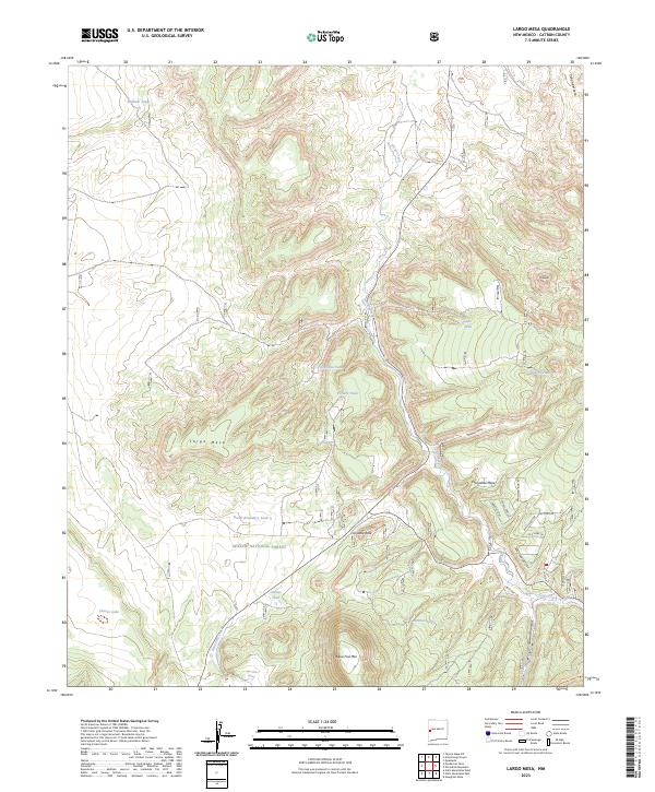 Largo Mesa topographic map thumbnail
