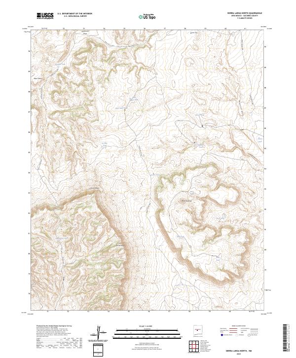 Sierra Larga North topographic map thumbnail