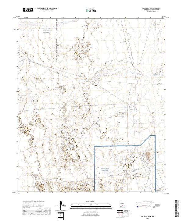 Tularosa Peak 2023 topographic map thumbnail