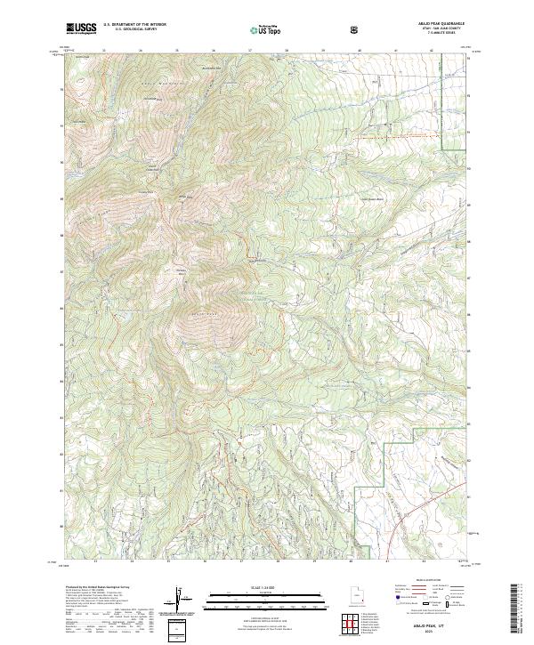Abajo Peak topographic map thumbnail