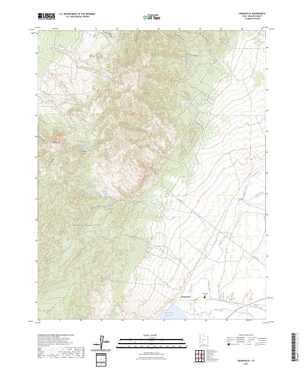 Adamsville topographic map thumbnail