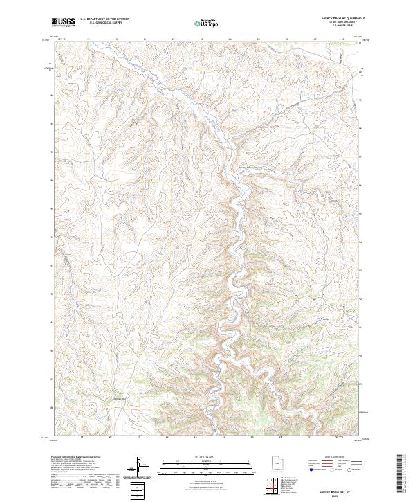Agency Draw NE topographic map thumbnail