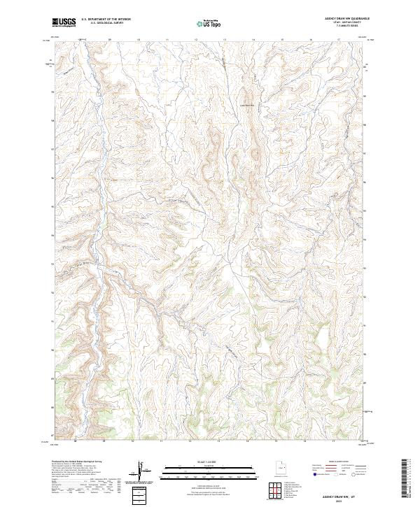 Agency Draw NW topographic map thumbnail
