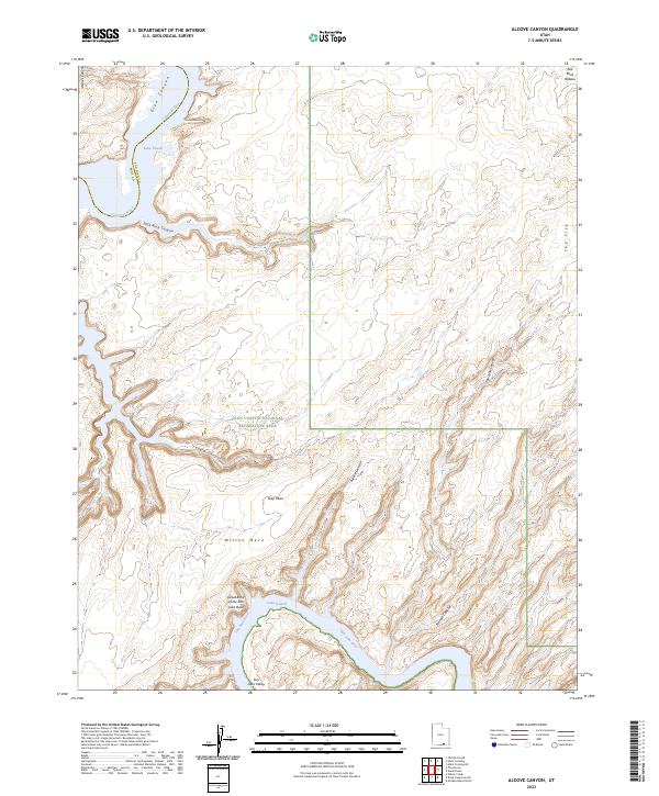 Alcove Canyon topographic map thumbnail