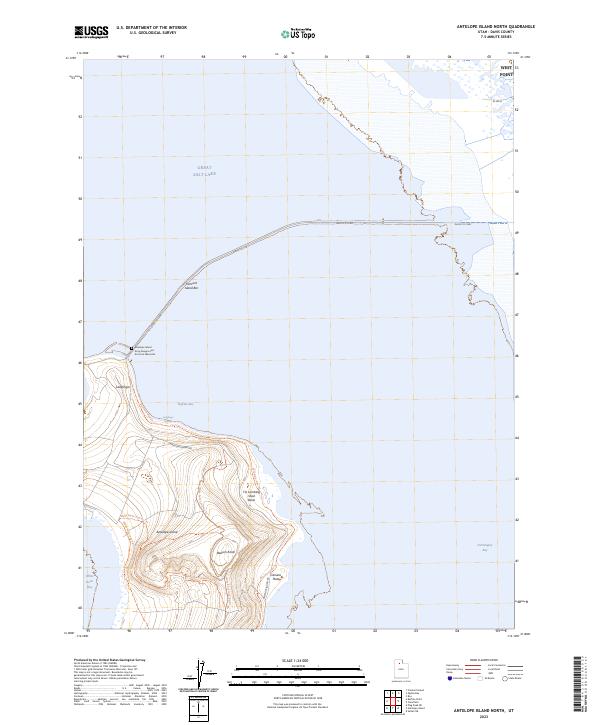 Antelope Island North topographic map thumbnail