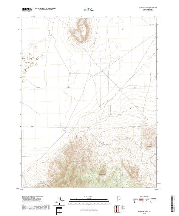 Antelope Peak topographic map thumbnail